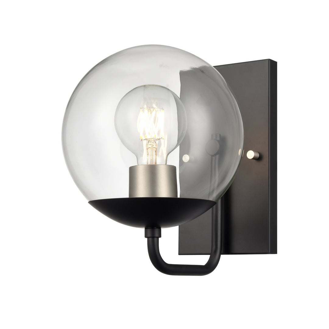 DVI Canada - DVP43101MF+EB-CL - One Light Wall Sconce - Mackenzie Delta - Multiple Finishes And Ebony w/Clear Glass