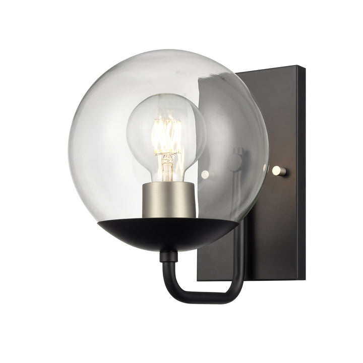 DVI Canada - DVP43101MF+EB-CL - One Light Wall Sconce - Mackenzie Delta - Multiple Finishes And Ebony w/Clear Glass