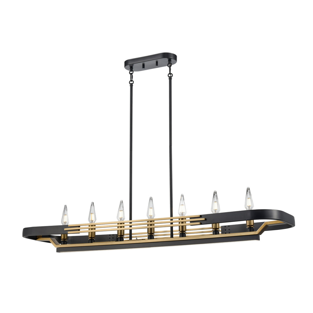 DVI Canada - DVP46302BR+GR-CCT - Seven Light Linear Pendant - Aletheia Hybrid Cct - Brass And Graphite