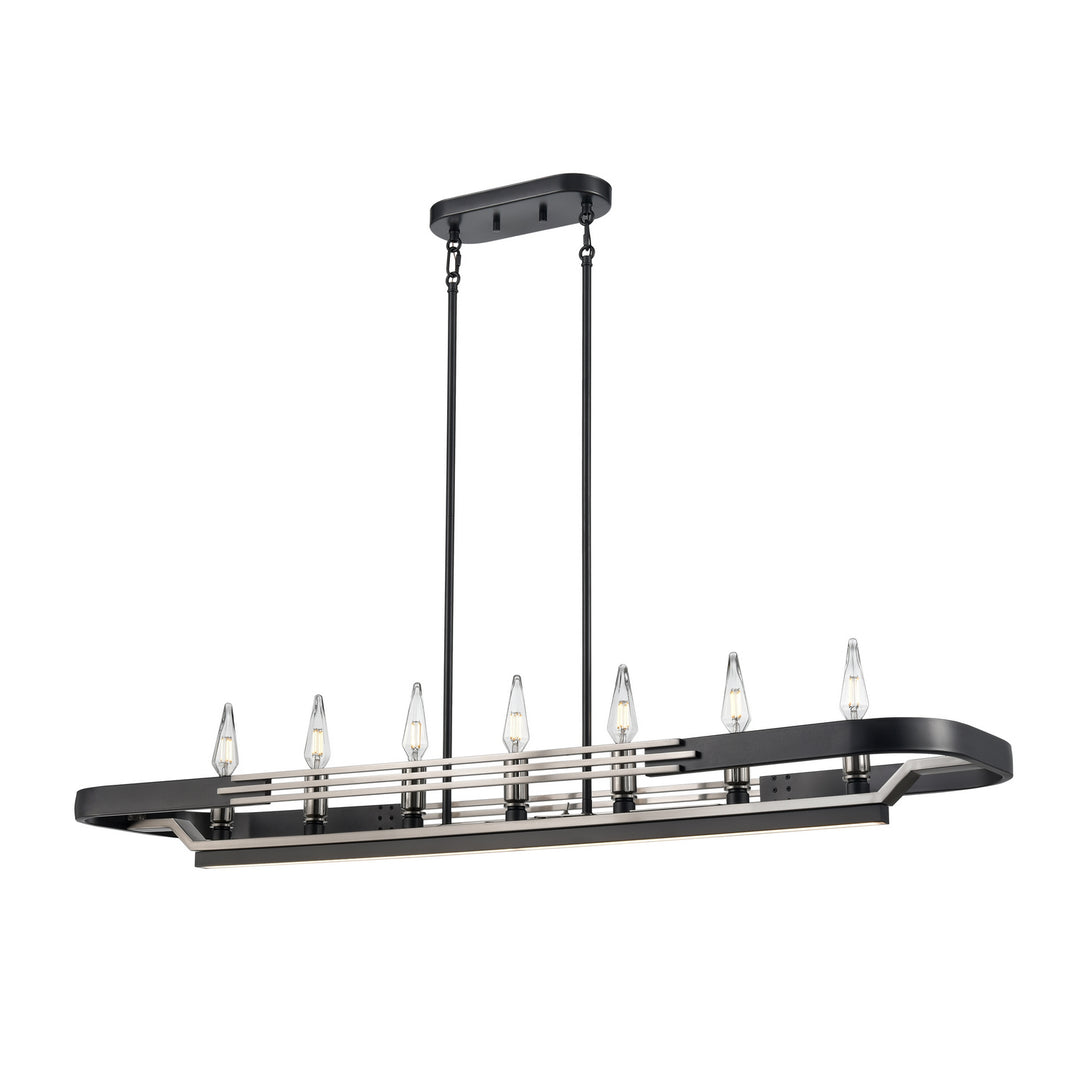 DVI Canada - DVP46302SN+GR-CCT - Seven Light Linear Pendant - Aletheia Hybrid Cct - Satin Nickel And Graphite