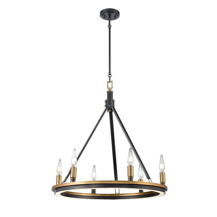 DVI Canada - DVP46326BR+GR-CCT - Six Light Chandelier - Aletheia Hybrid Cct - Brass And Graphite