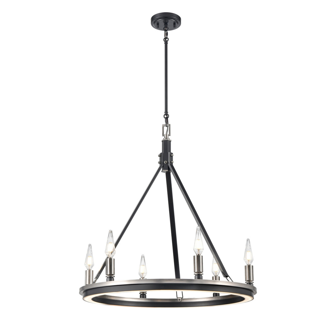 DVI Canada - DVP46326SN+GR-CCT - Six Light Chandelier - Aletheia Hybrid Cct - Satin Nickel And Graphite
