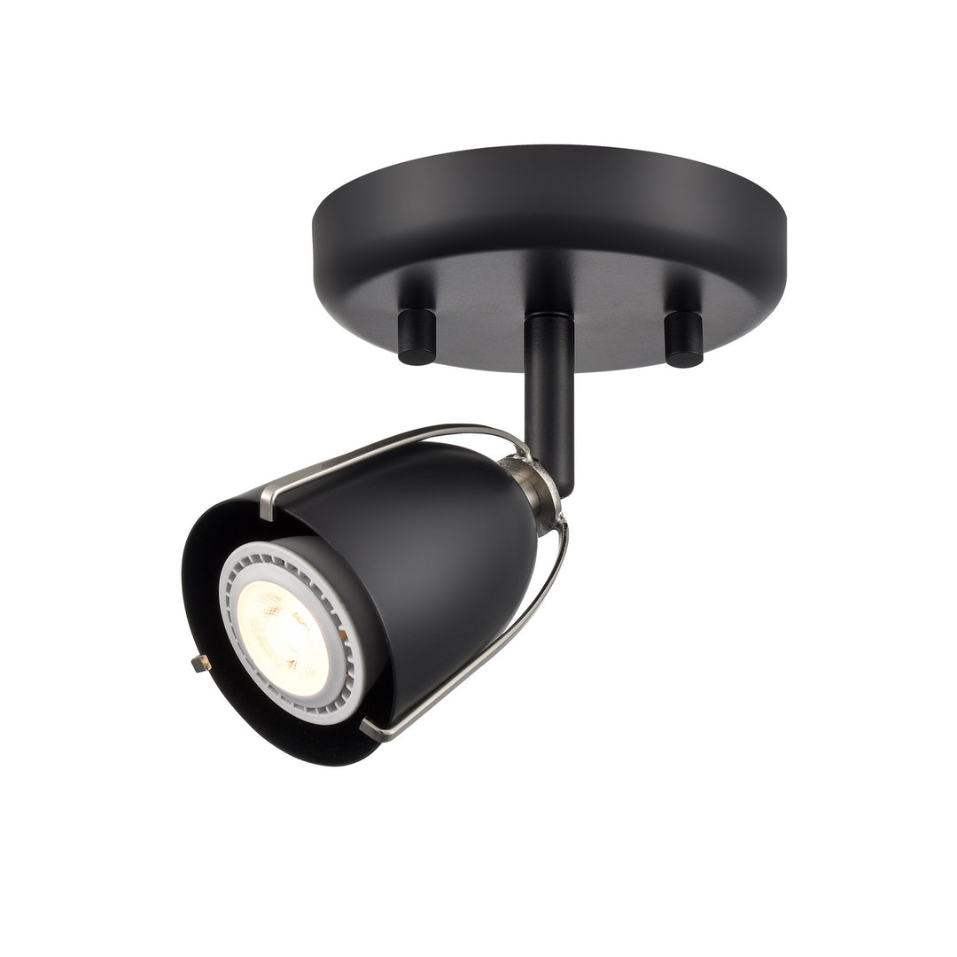 Saguenay One Light Track in Ebony And Satin Nickel - available from The Lighting Shoppe, trusted by Canadian homeowners