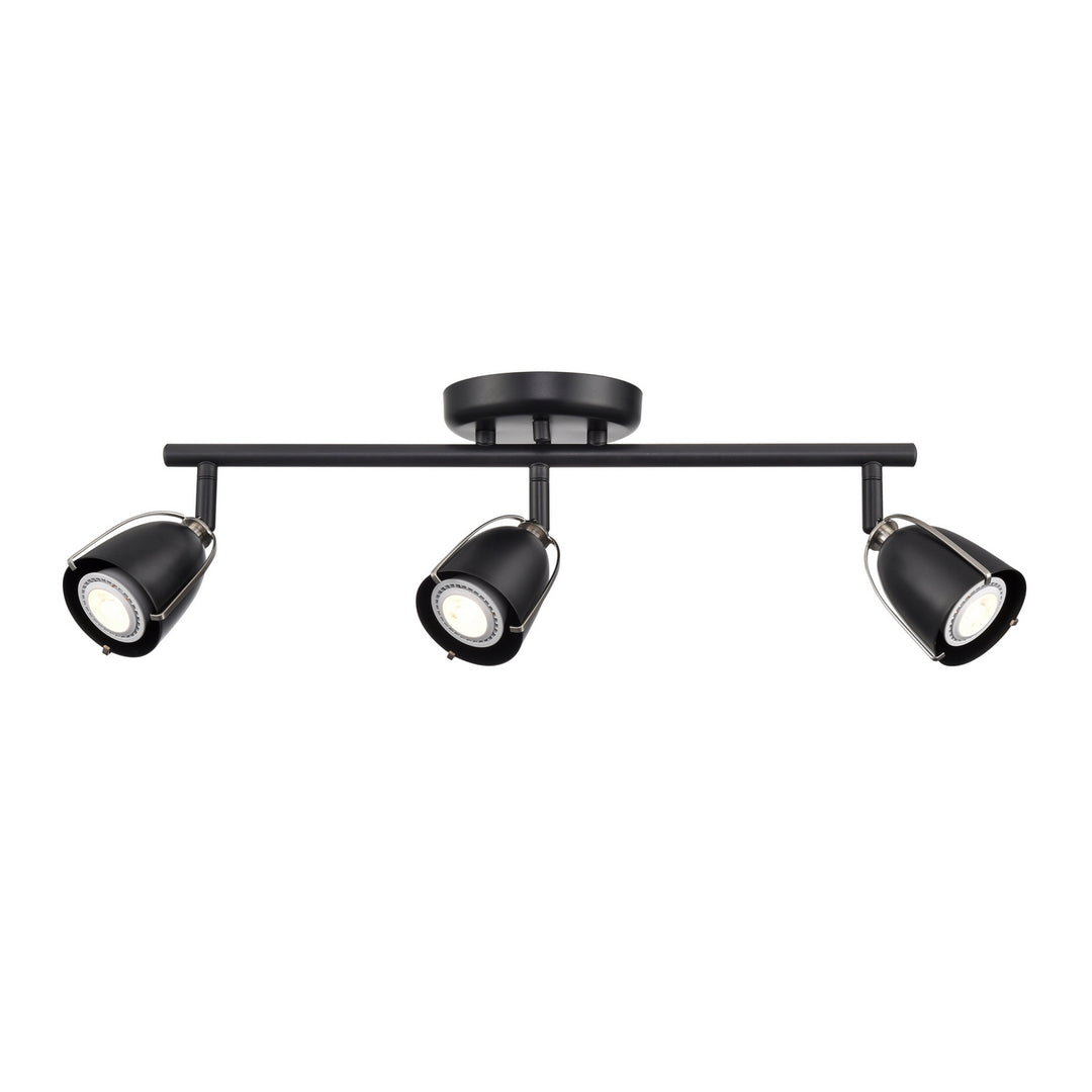 Saguenay Three Light Track in Ebony And Satin Nickel - available from The Lighting Shoppe, trusted by Canadian homeowners