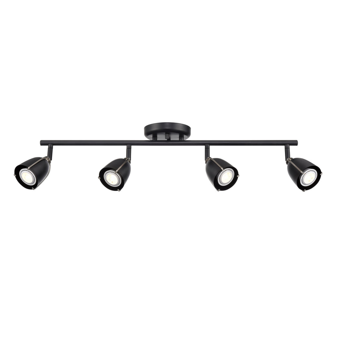 Saguenay Four Light Track in Ebony And Satin Nickel - available from The Lighting Shoppe, trusted by Canadian homeowners