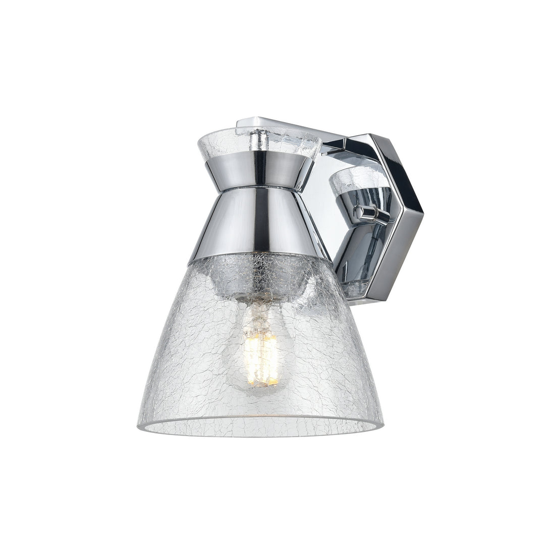 DVI Canada - DVP47401CH-CRK - One Light Wall Sconce - Sunnybrook - Chrome w/Crackle Glass