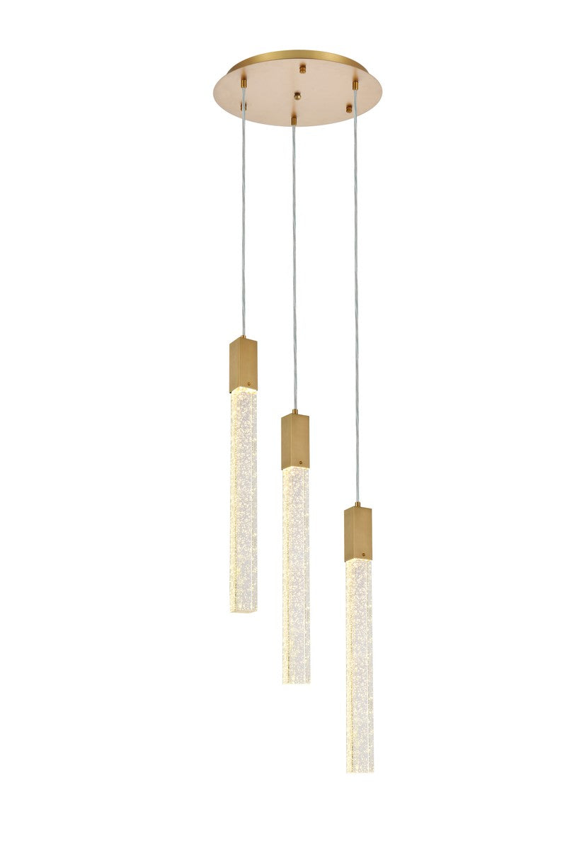 Weston Three Light Pendant in Satin Gold - available from The Lighting Shoppe, trusted by Canadian homeowners