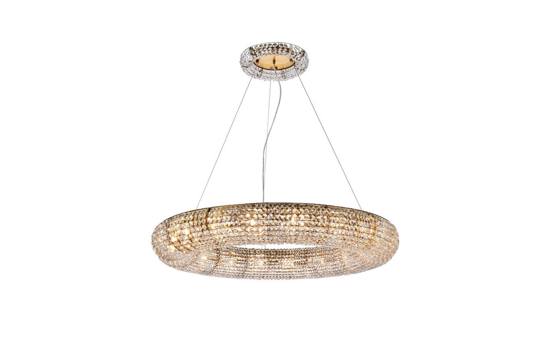 Elegant Lighting - 2114G41G/RC - 18 Light Chandelier - PARIS - Gold and Clear