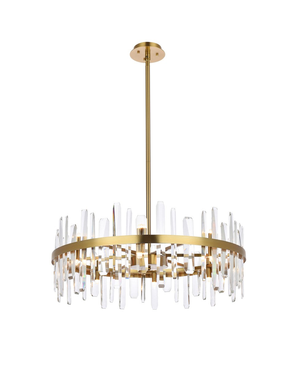 Elegant Lighting - 2200D32SG - 16 Light Chandelier - Serena - satin gold