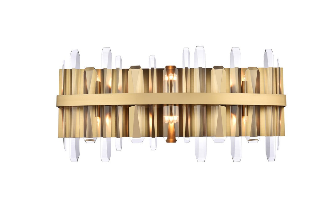 Serena Six Light Bath Sconce in Satin Gold - available from The Lighting Shoppe, trusted by Canadian homeowners
