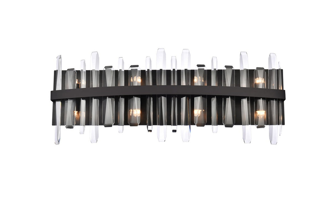 Serena Eight Light Bath Sconce in Black - available from The Lighting Shoppe, trusted by Canadian homeowners
