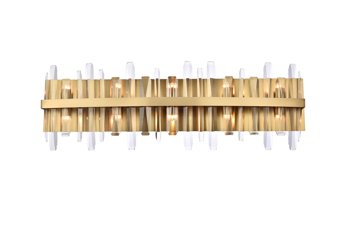 Serena Ten Light Bath Sconce in Satin Gold - available from The Lighting Shoppe, trusted by Canadian homeowners