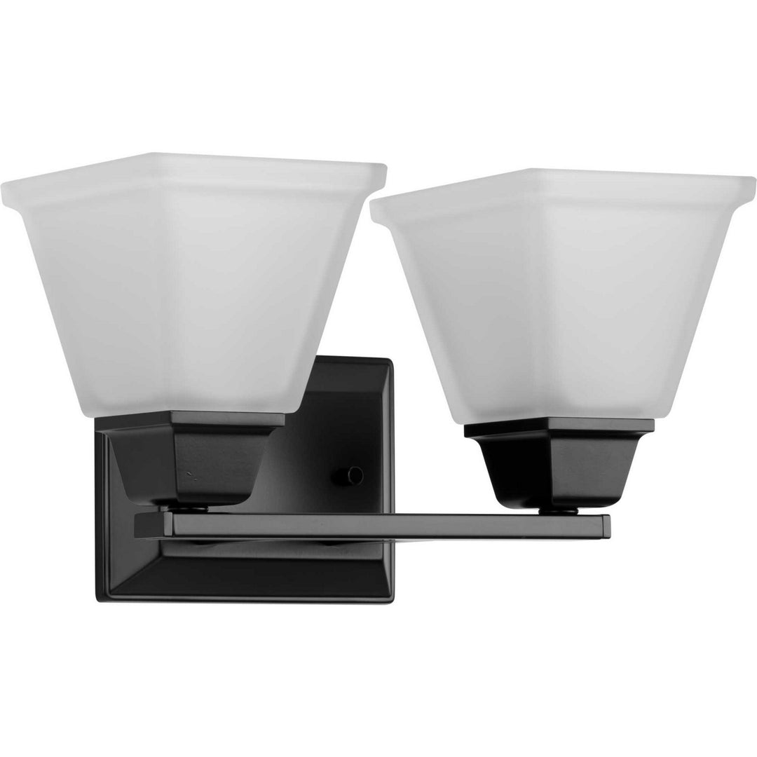 Clifton Heights Two Light Bath Vanity in Matte Black - available from The Lighting Shoppe, trusted by Canadian homeowners