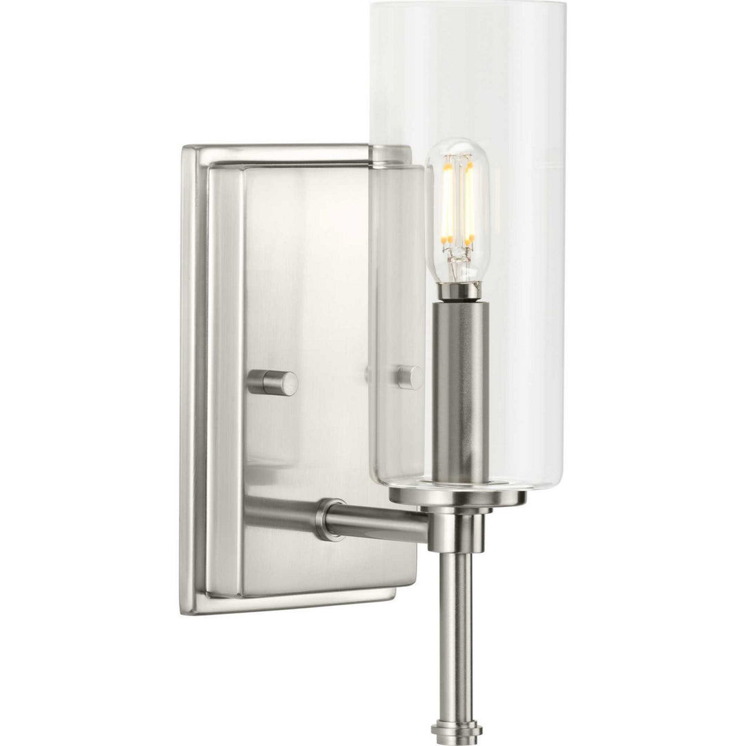 Elara One Light Bath Vanity in Brushed Nickel - available from The Lighting Shoppe, trusted by Canadian homeowners