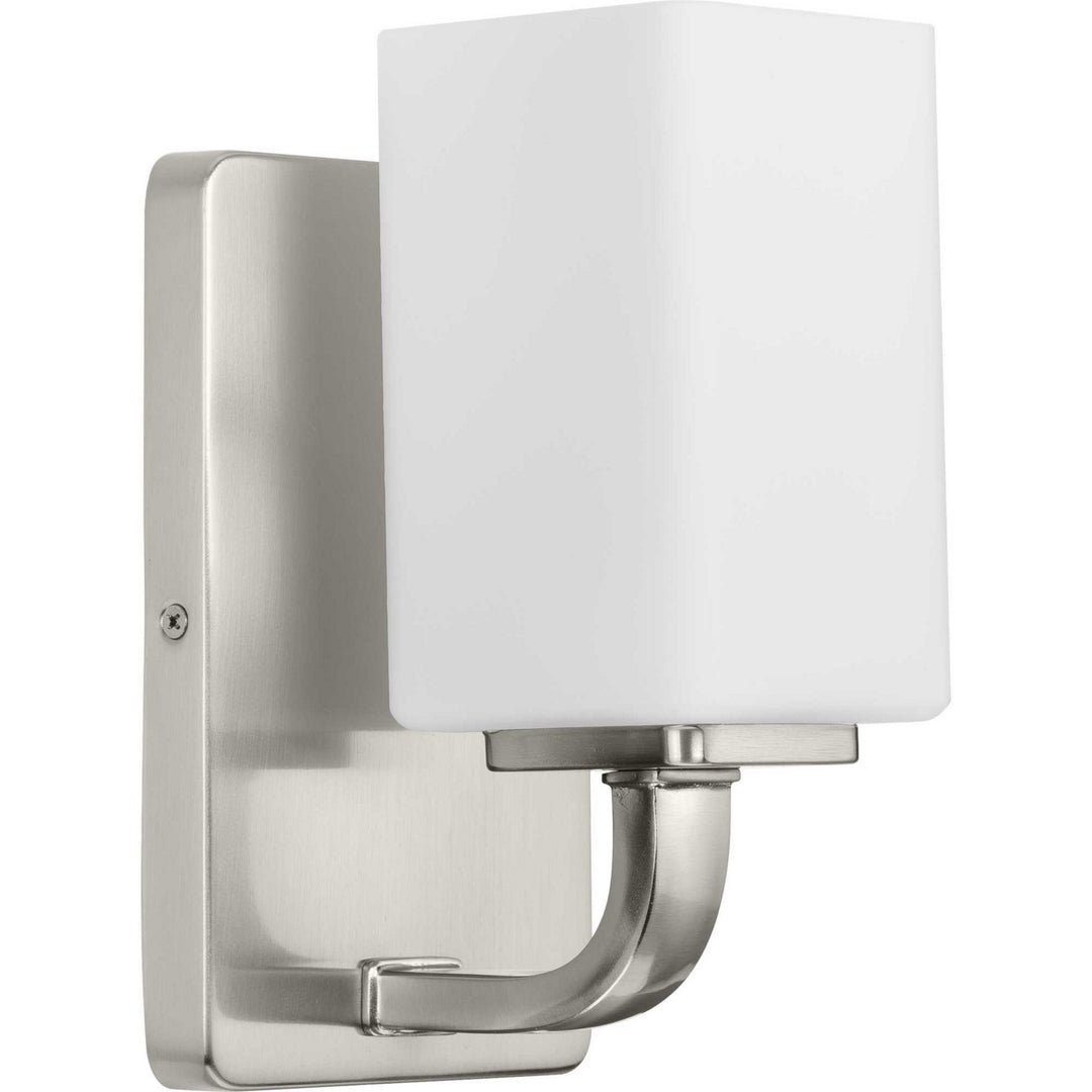 Cowan One Light Bath Vanity in Brushed Nickel - available from The Lighting Shoppe, trusted by Canadian homeowners