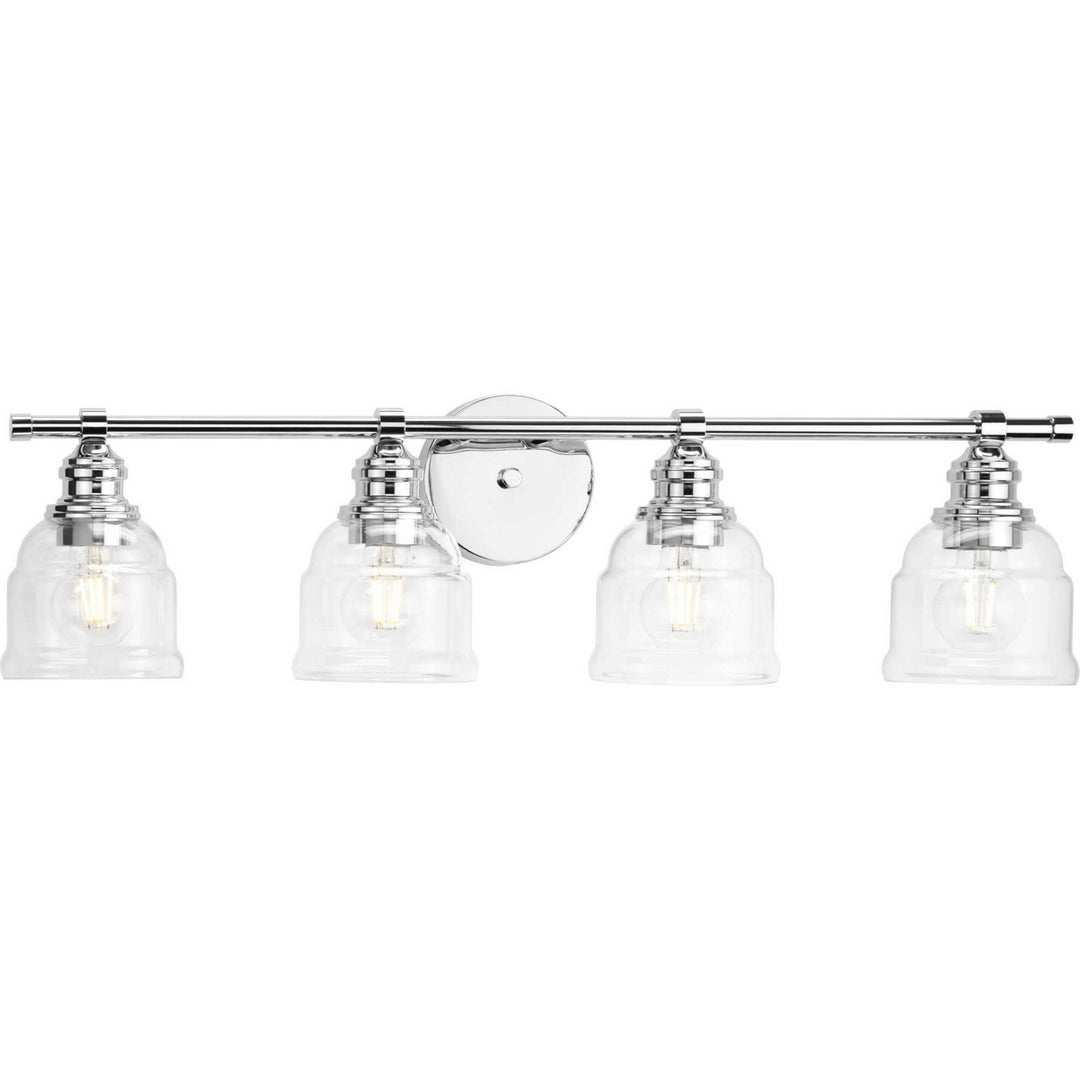 Ambrose Four Light Bath Vanity in Polished Chrome - available from The Lighting Shoppe, trusted by Canadian homeowners