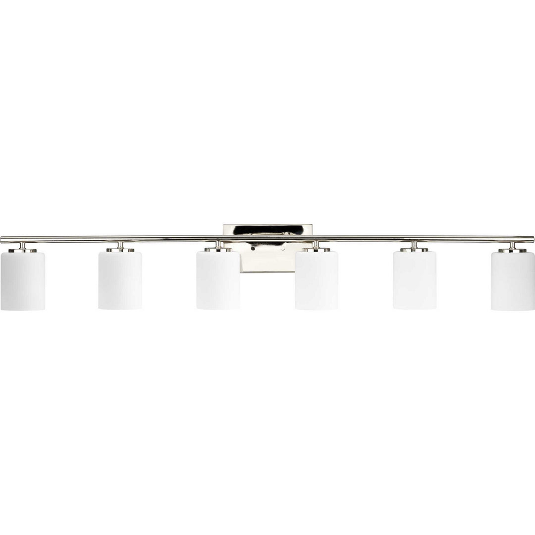 Replay Six Light Bath Vanity in Polished Nickel - available from The Lighting Shoppe, trusted by Canadian homeowners