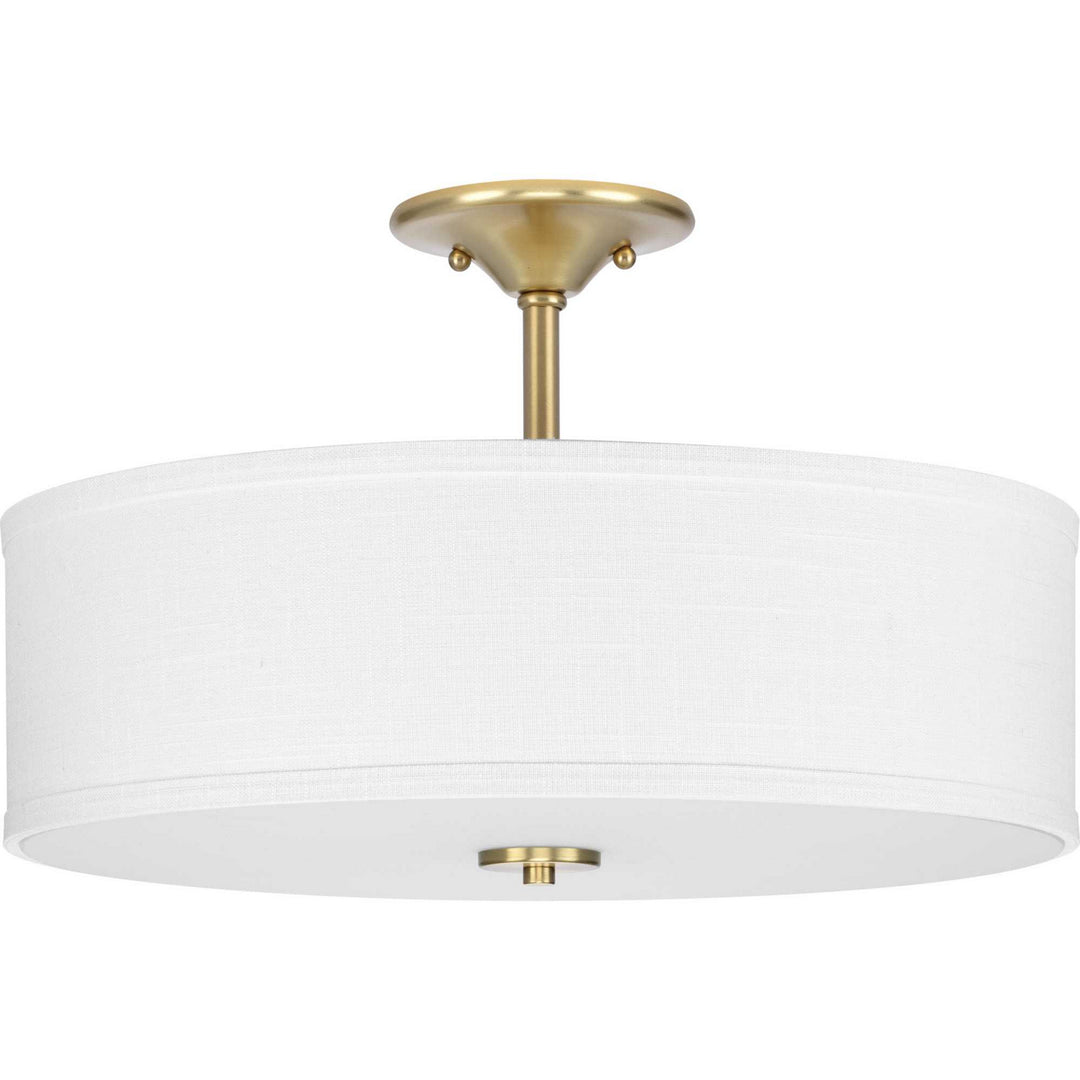 Progress Canada - P350167-012 - Three Light Semi-Flush Mount - Inspire - Satin Brass