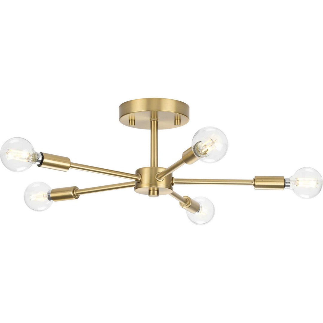Delayne Five Light Semi-Flush Mount in Brushed Bronze - available from The Lighting Shoppe, trusted by Canadian homeowners