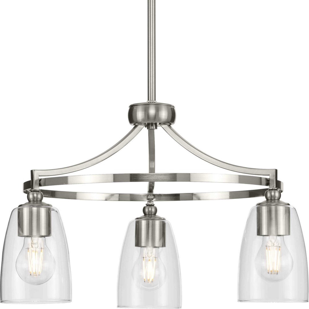 Progress Canada - P400295-009 - Three Light Chandelier - Parkhurst - Brushed Nickel