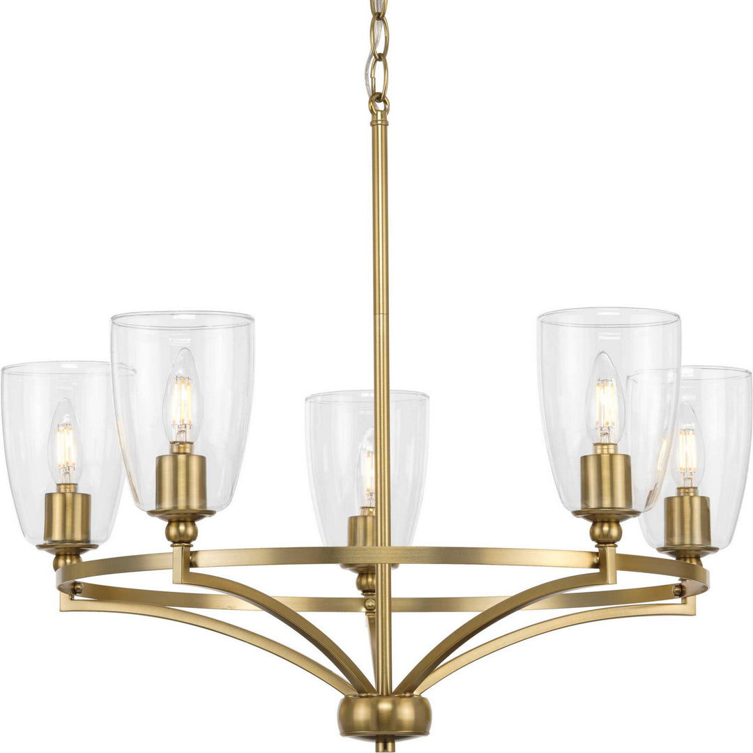Progress Canada - P400296-109 - Five Light Chandelier - Parkhurst - Brushed Bronze
