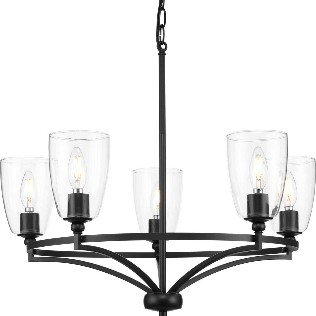 Parkhurst Five Light Chandelier in Matte Black - available from The Lighting Shoppe, trusted by Canadian homeowners