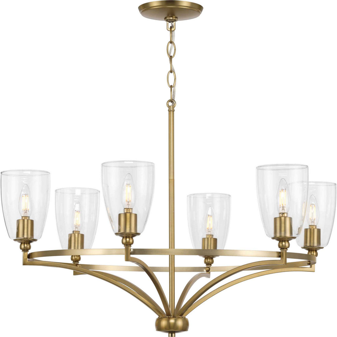 Progress Canada - P400297-109 - Six Light Chandelier - Parkhurst - Brushed Bronze