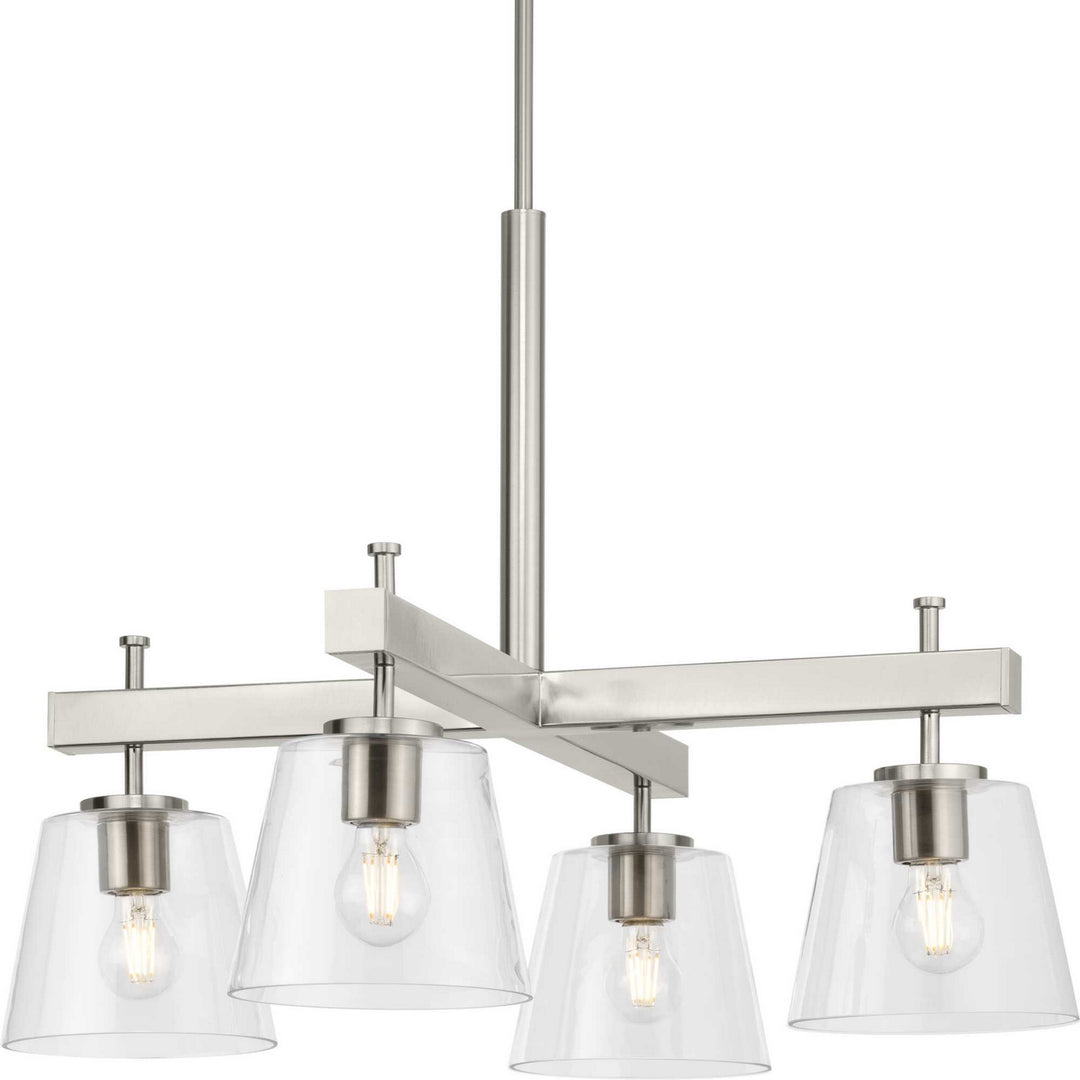 Progress Canada - P400299-009 - Four Light Chandelier - Saffert - Brushed Nickel