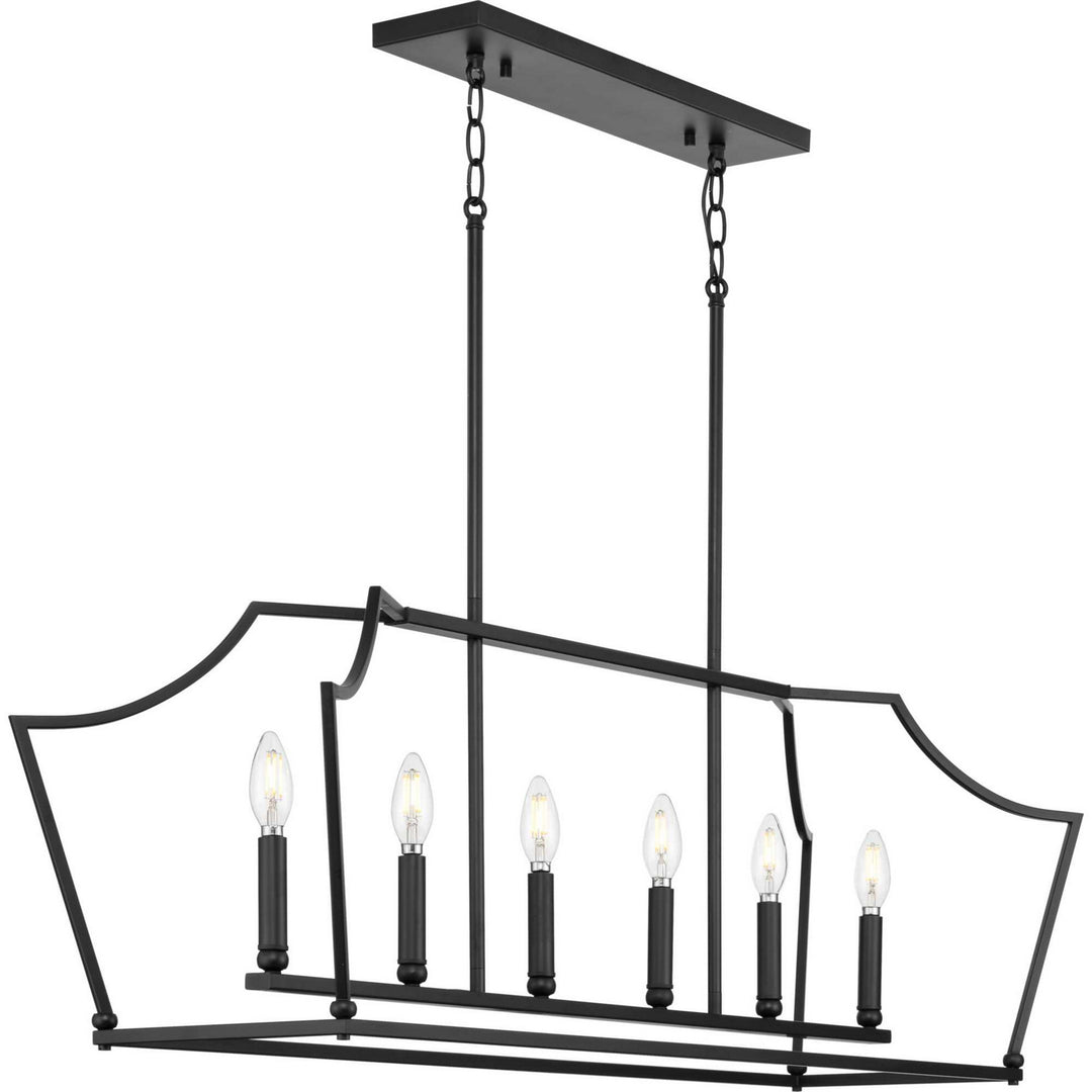 Progress Canada - P400300-31M - Six Light Linear Island Chandelier - Parkhurst - Matte Black
