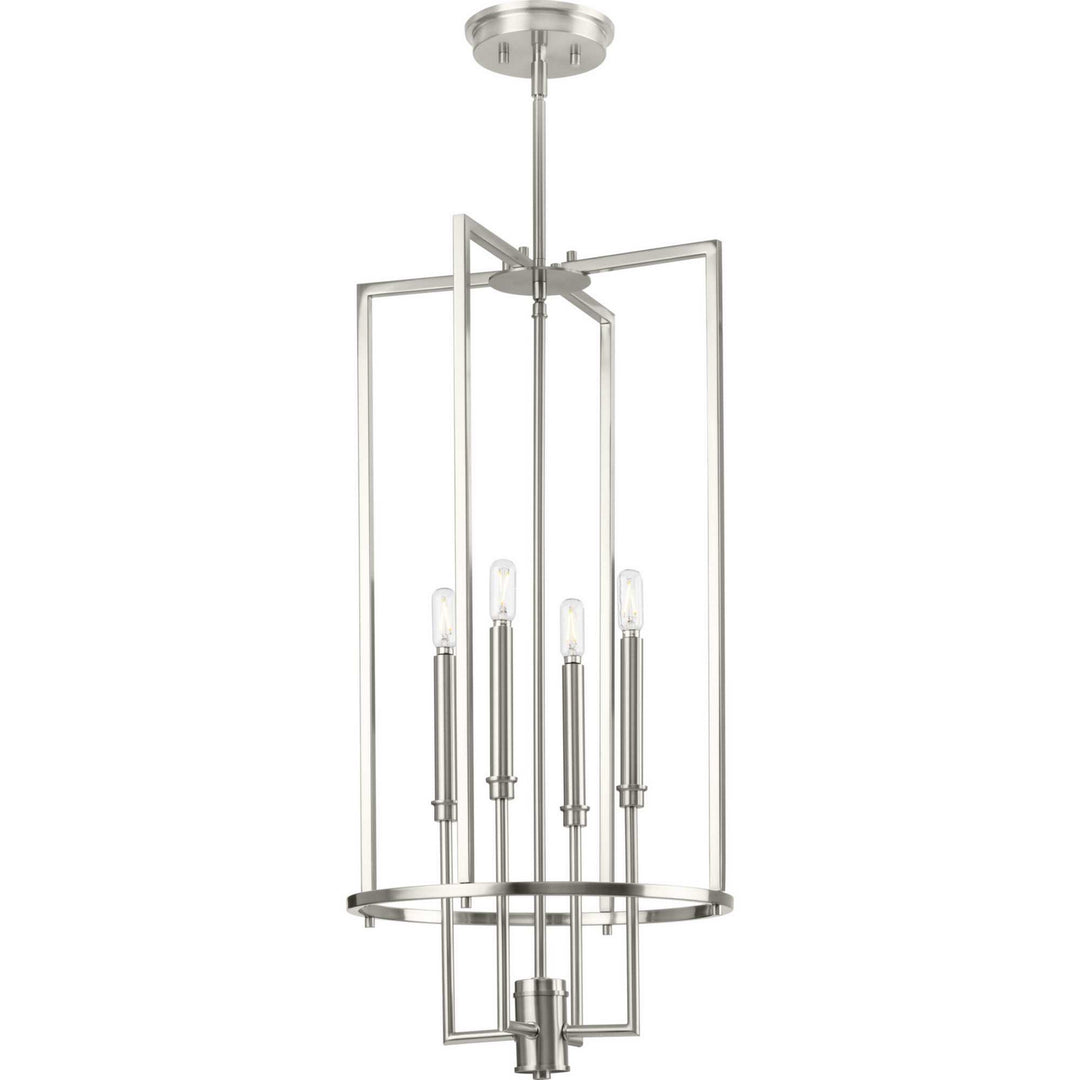 Progress Canada - P500363-009 - Four Light Foyer Chandelier - Elara - Brushed Nickel