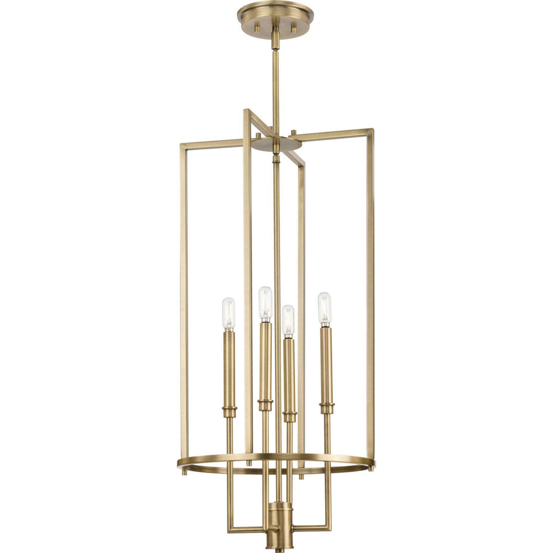Progress Canada - P500363-163 - Four Light Foyer Chandelier - Elara - Vintage Brass