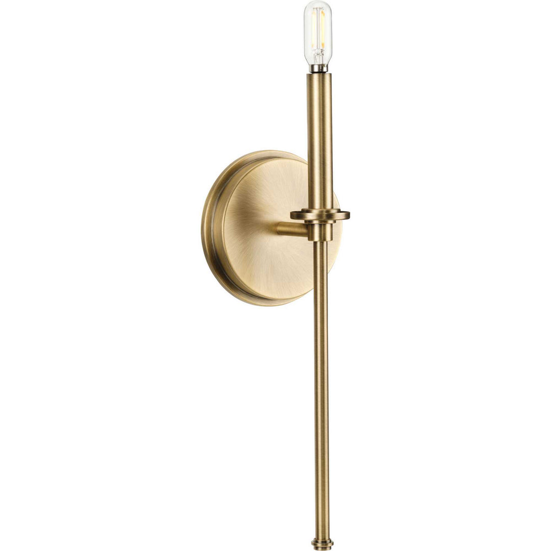 Elara One Light Wall Bracket in Vintage Brass - available from The Lighting Shoppe, trusted by Canadian homeowners