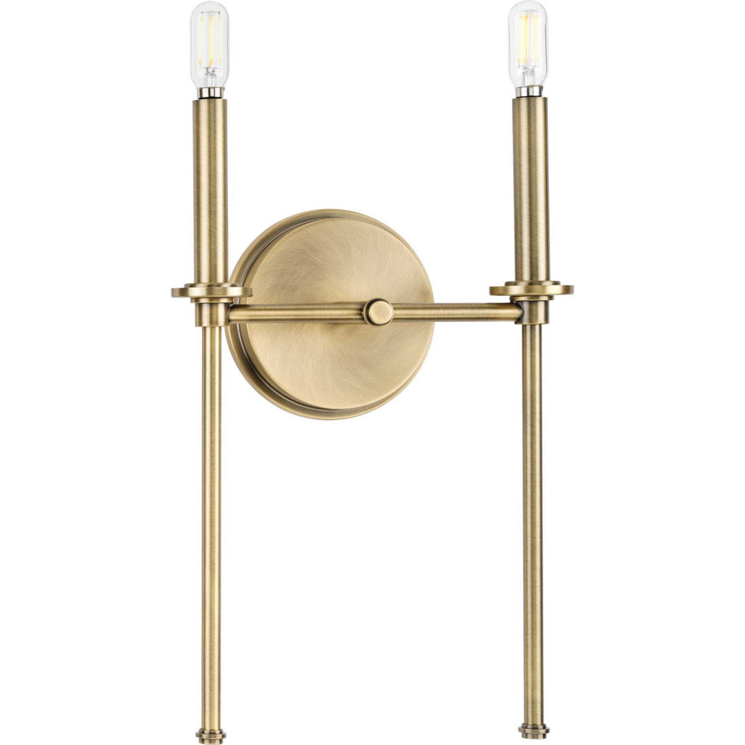 Elara Two Light Wall Bracket in Vintage Brass - available from The Lighting Shoppe, trusted by Canadian homeowners