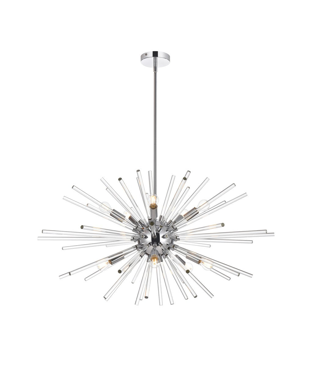 Elegant Lighting - 2502D36C - Ten Light Pendant - Sienna - chrome