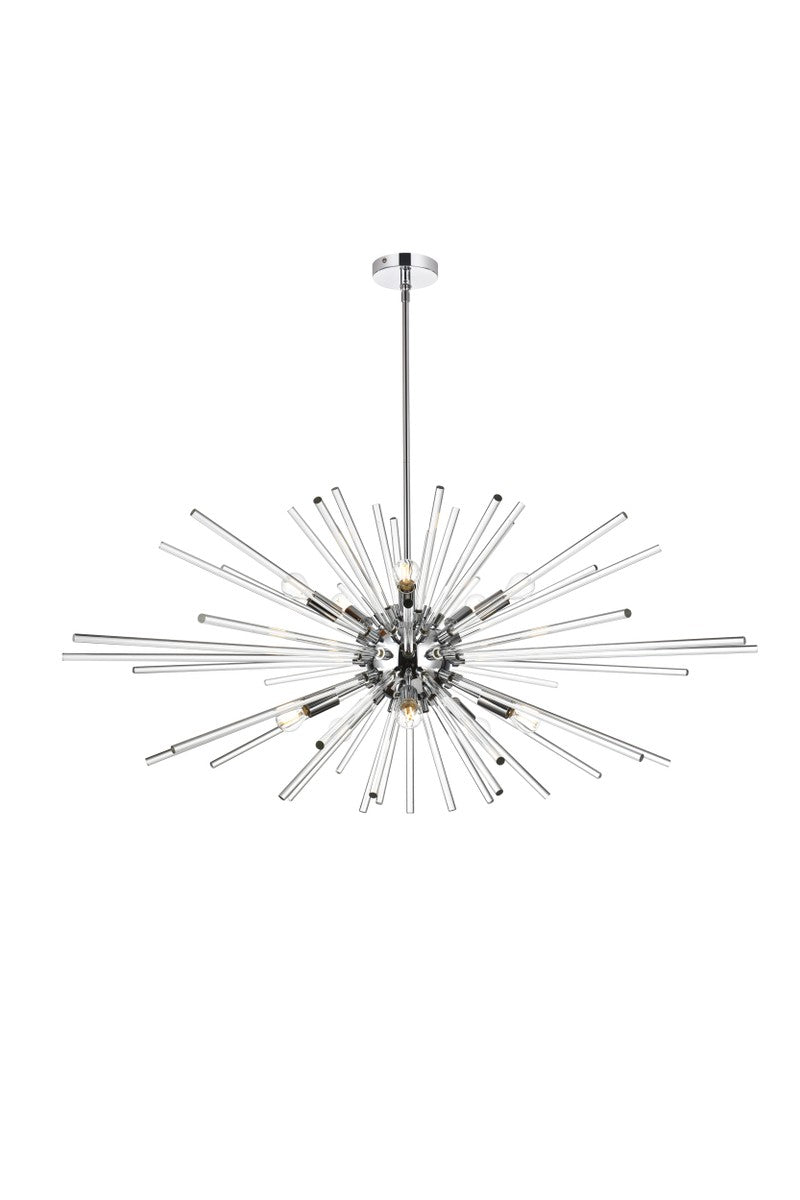 Elegant Lighting - 2502D46C - Ten Light Pendant - Sienna - chrome