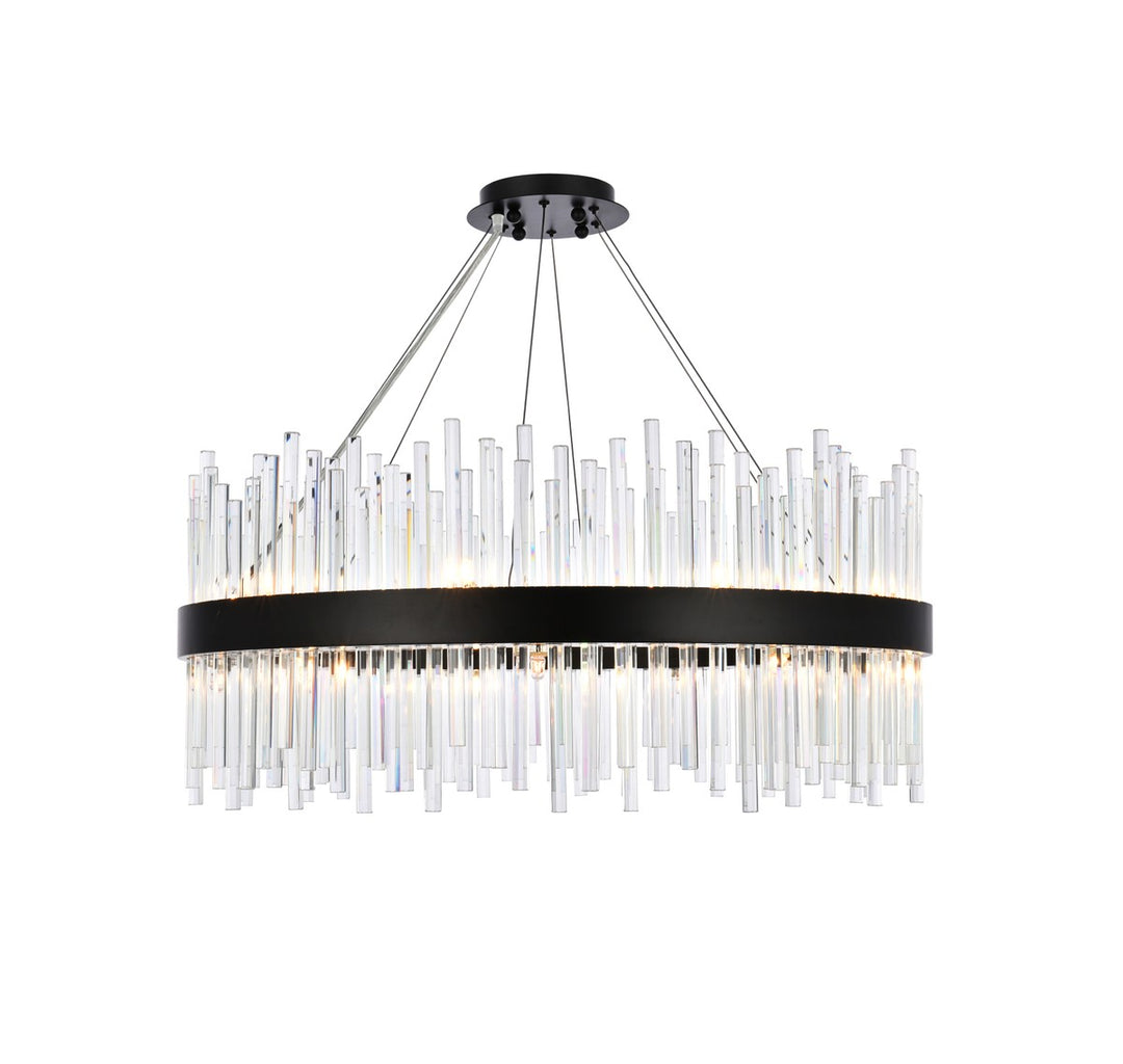 Elegant Lighting - 3000D32BK - 18 Light Chandelier - Dallas - black