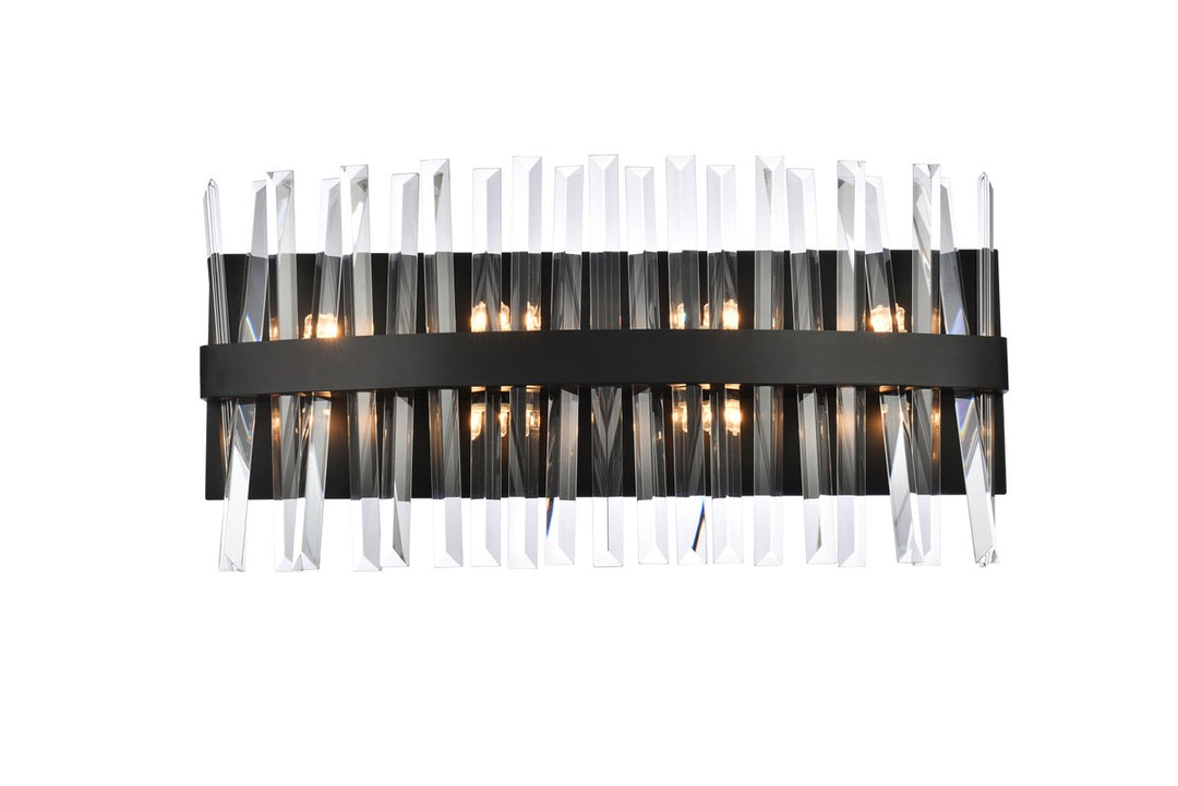 Serephina Eight Light Bath Sconce in Black - available from The Lighting Shoppe, trusted by Canadian homeowners
