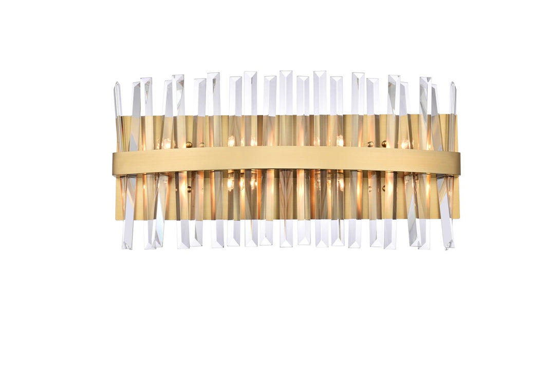 Serephina Eight Light Bath Sconce in Satin Gold - available from The Lighting Shoppe, trusted by Canadian homeowners
