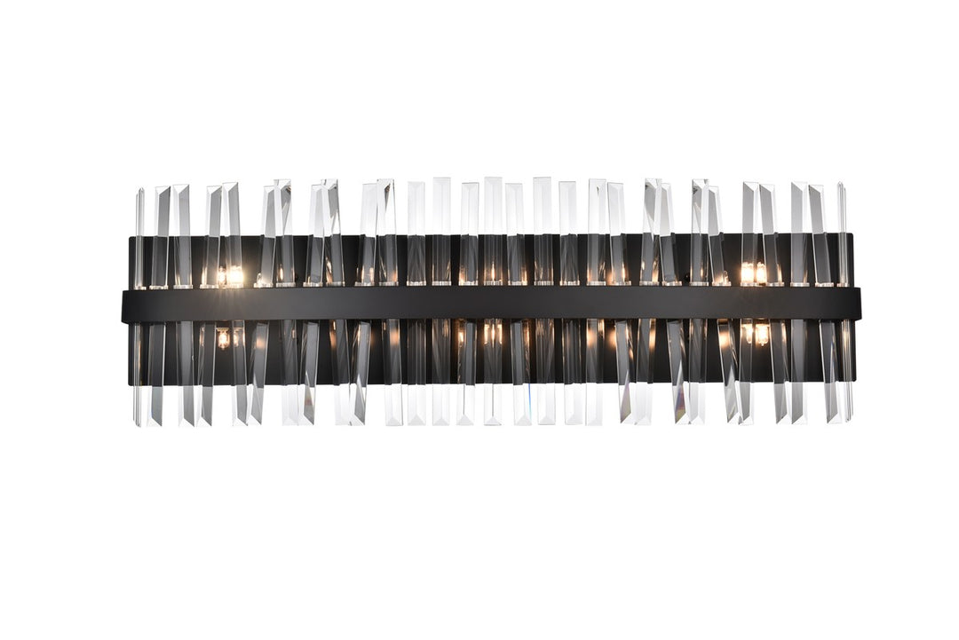 Serephina Ten Light Bath Sconce in Black - available from The Lighting Shoppe, trusted by Canadian homeowners