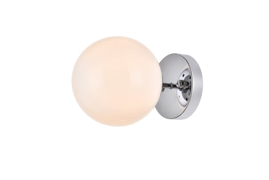 Elegant Lighting - LD2451C - One Light Flush Mount - Mimi - Chrome and Frosted white