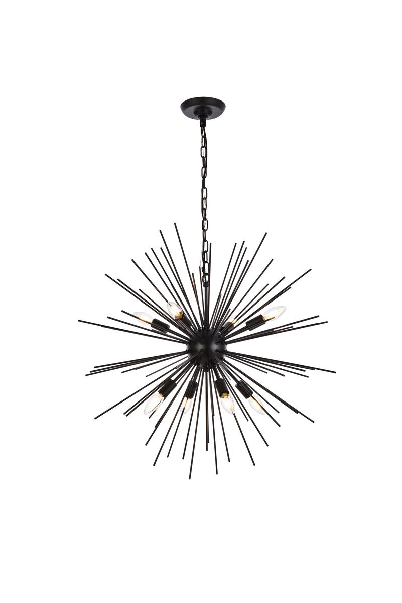 Timber Eight Light Pendant in Black - available from The Lighting Shoppe, trusted by Canadian homeowners