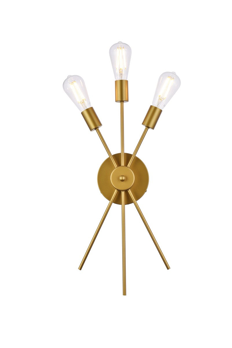 Lucca Three Light Bath Sconce in brass - available from The Lighting Shoppe, trusted by Canadian homeowners