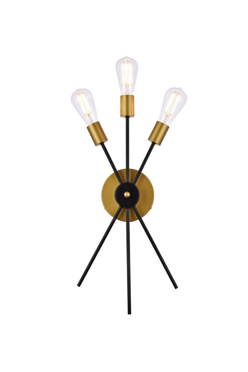 Lucca Three Light Bath Sconce in black - available from The Lighting Shoppe, trusted by Canadian homeowners