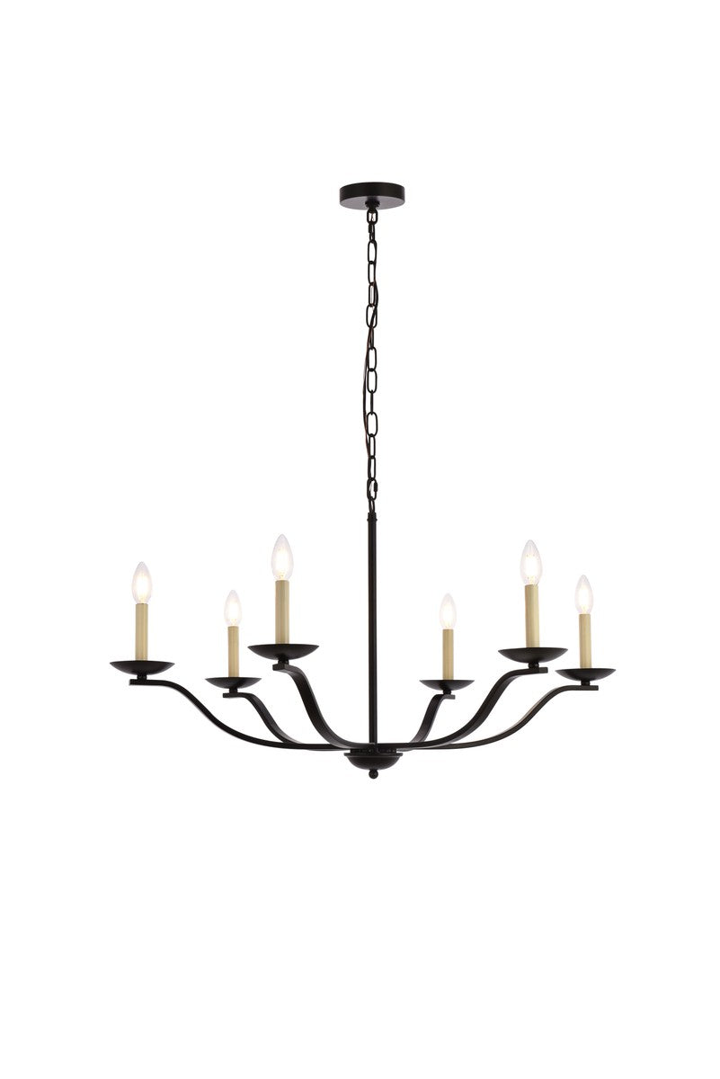 Trey Six Light Pendant in black - available from The Lighting Shoppe, trusted by Canadian homeowners