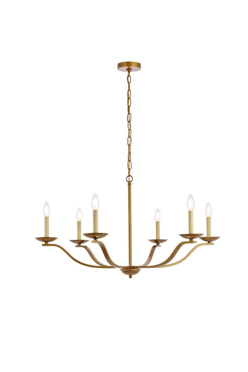 Trey Six Light Pendant in brass - available from The Lighting Shoppe, trusted by Canadian homeowners