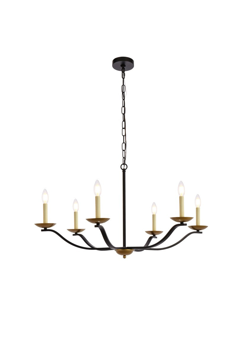 Trey Six Light Pendant in black - available from The Lighting Shoppe, trusted by Canadian homeowners