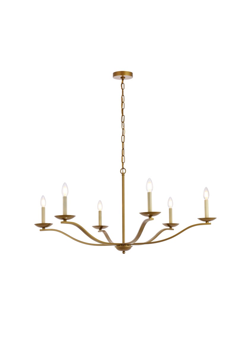 Trey Six Light Pendant in brass - available from The Lighting Shoppe, trusted by Canadian homeowners
