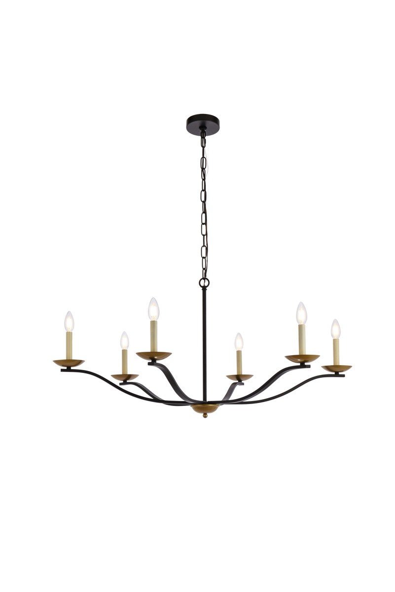 Trey Six Light Pendant in black - available from The Lighting Shoppe, trusted by Canadian homeowners