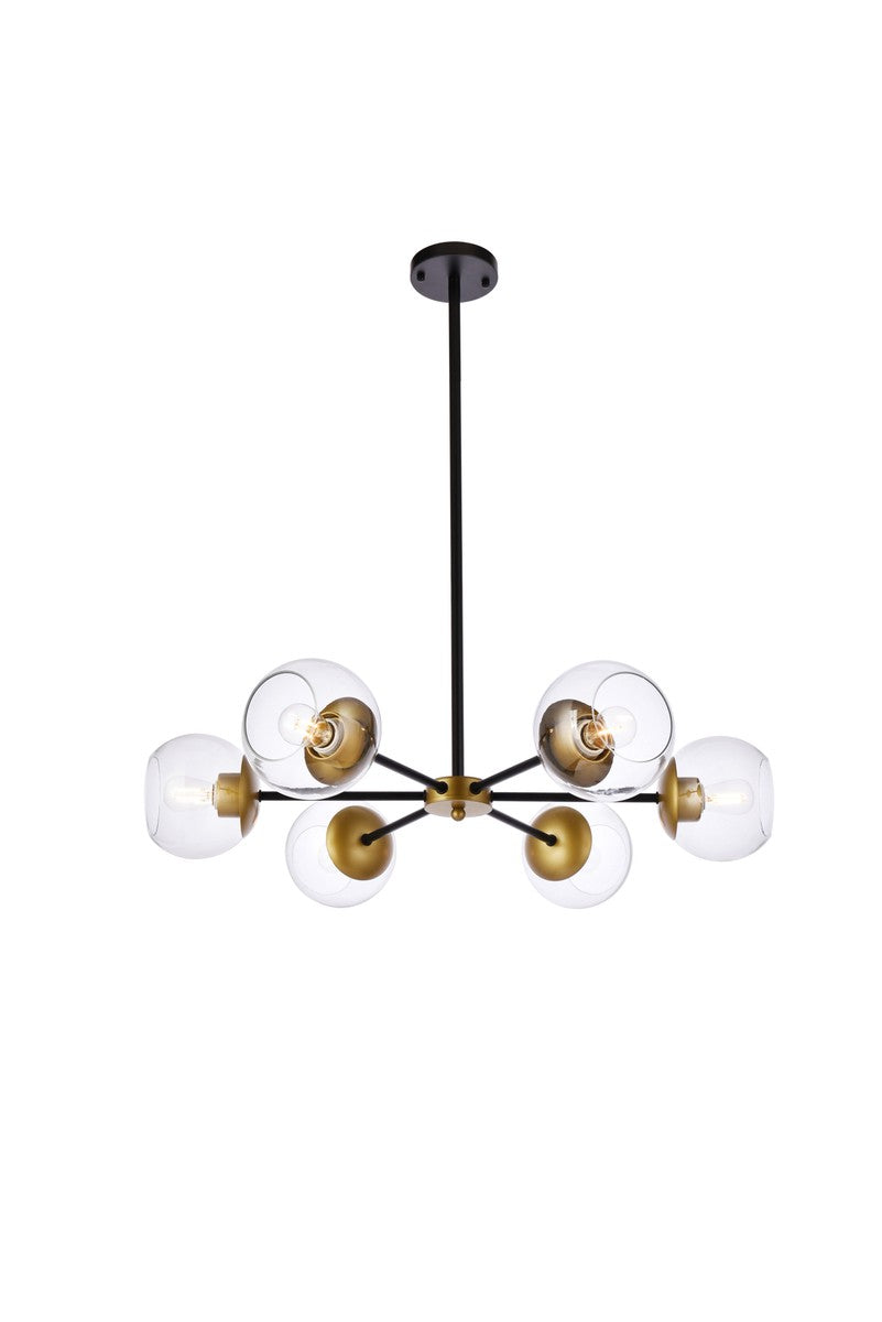 Briggs Six Light Pendant in black - available from The Lighting Shoppe, trusted by Canadian homeowners
