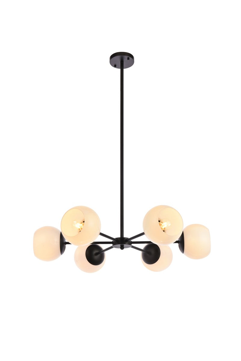 Briggs Six Light Pendant in black - available from The Lighting Shoppe, trusted by Canadian homeowners